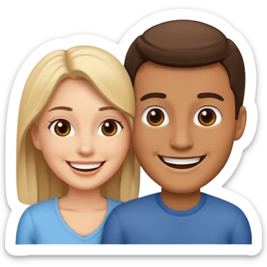 Married couple male and female sticker