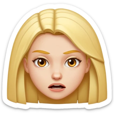 a girl with an aggresive arch  sticker