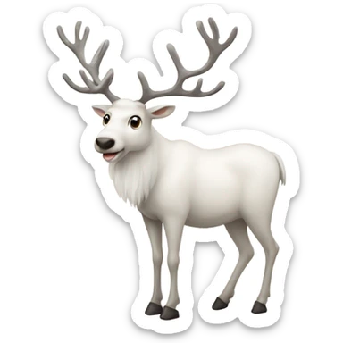 white-reindeer sticker