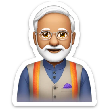 hyper realistic narendra modi lgbt sticker