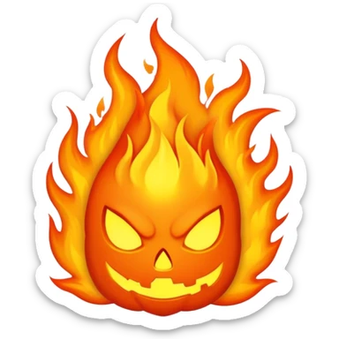 underworld hell with flames sticker