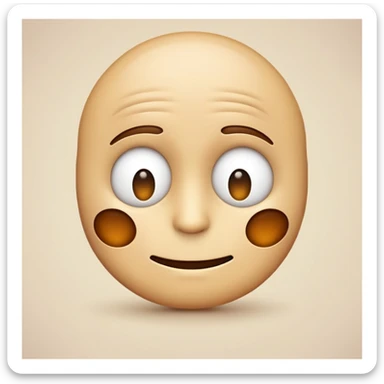 Default emoji smiley however it has seen things and has been put into psychiatric care visibly shaken  sticker