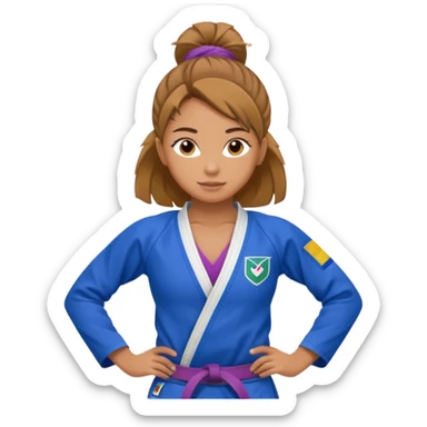 gymnast girl wearing a bjj gi sticker