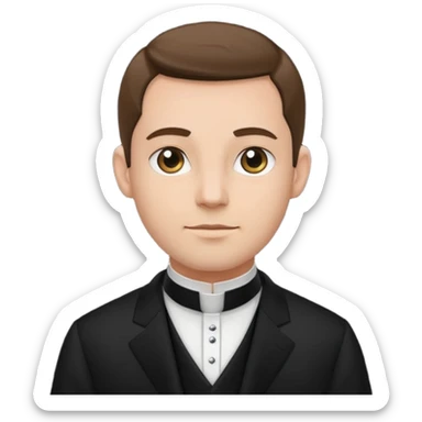 The priest presiding over the wedding sticker