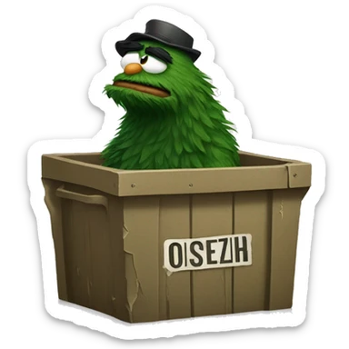 Oscar the Grouch Disney Villain:
Sir Grizzle
A green, surly noble who resides in a decaying manor filled with junk, Sir Grizzle is a master of manipulation and keeps people at bay with his vile personality. Obsessed with collecting garbage, sticker