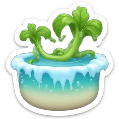 happy curd pond with tendrils sticker