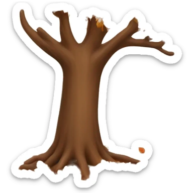 autumn tree with leaves falling  sticker