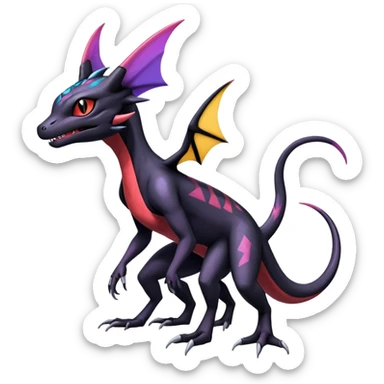 Salandit-Noibat-Noivern-Umbreon-Hybrid (Full body) sticker
