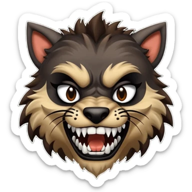 hyène gnoll noir sticker