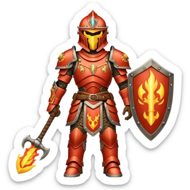 fire armored warrior sticker