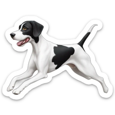 running black & white pointer sticker