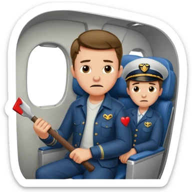 13 y/o Brian robeson at the beginning of Hatchet
struggling with his parents' recent divorce and harboring . He is angry, self-pitying
He is carrying a hatchet
He is in a single-engine plane with a pilot who soon suffers a heart attack, leaving Brian to navigate the crash and his new, harsh reality. sticker