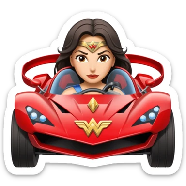  Wonder woman’s feminine features offroad capable long-travel suspension 4x4 racing no.86 hypercar  sticker