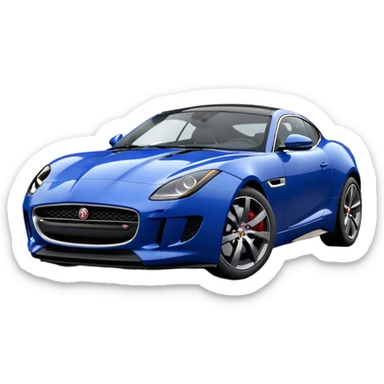 Jaguar F-Type Navy Blue Coupe Black Trim sticker