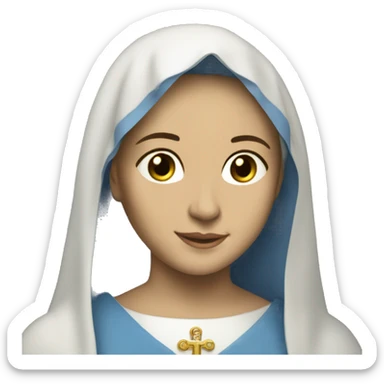Blessed mother Mary with today sticker