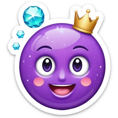 Glitter Roxo e Ciano Mão apontando para direita sticker