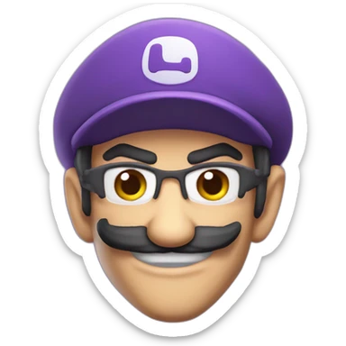 Waluigi sticker