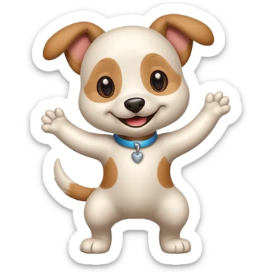 Dancing dog animated emoji sticker