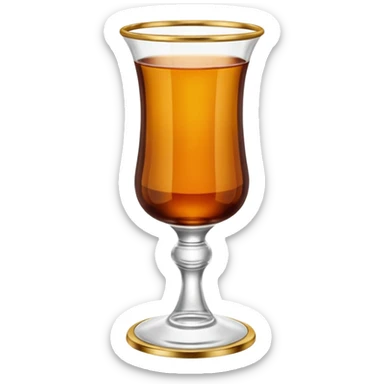 Turkish tea glass in “ince belli bardak” with the stand sticker