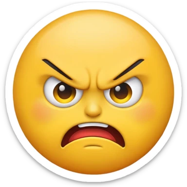 Regular emoji but a bit in ai style but VERY SIMPLE and it looks angry sticker