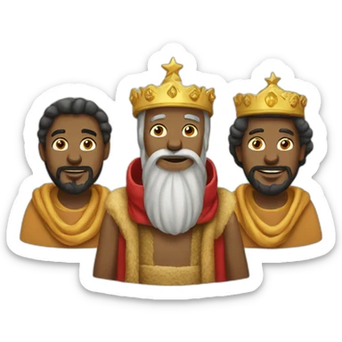 three wise men christmas sticker