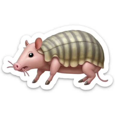 Mottled pig armadillo cow centipede insect sticker