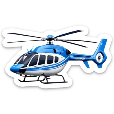 Eurocopter EC135 - Airbus Helicopters (Model Year: 2020) (Iconic colour: Blue and white) sticker