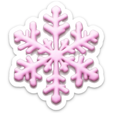 Baby pink snow flake sticker