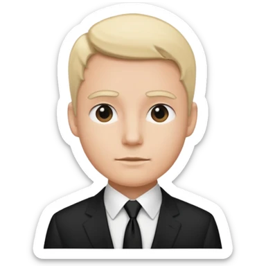 white shirt & black tie sticker