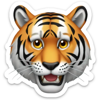 Lunatic tiger sticker