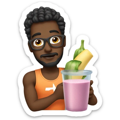 A rockstar making a smoothie  sticker