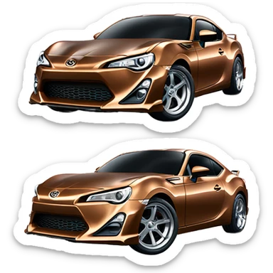 Side view Chewbacca’s teeth grill Toyota 86 ,blueberry body ,chrome wheels  sticker