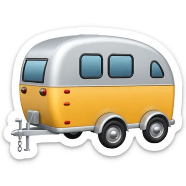 car with towbar pulling a  trailer  sticker