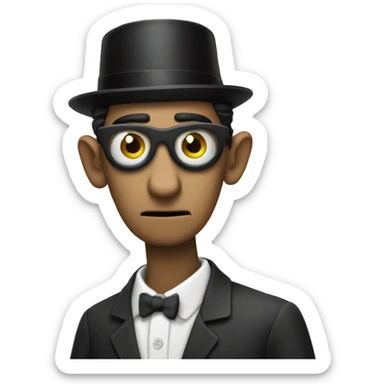 Kafka holds a cell phone in his hands sticker