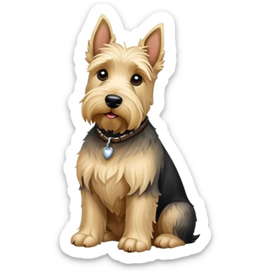 Scottish Terrier wheaten sit down sticker