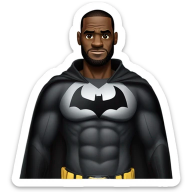 Lebron james as batman sticker