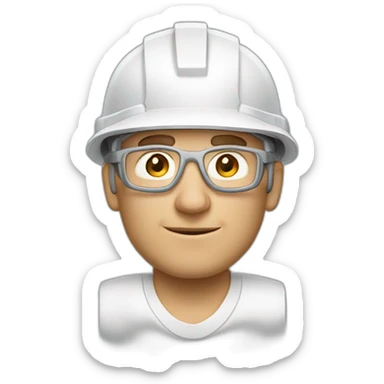 White male boomer technician sticker