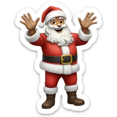 Hyper Realistic Santa waving sticker