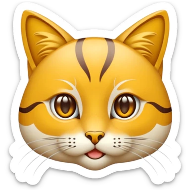 Elinde bicak olan caliko cinsi bir kedi tasma vs hiç bir sey olmasın üstünde bıçağı elinde tutsun gözleride bal rengi sticker