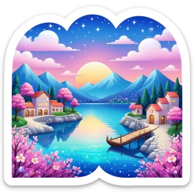 gorgeous beautiful sparkly aesthetic full scenic SCENERY sticker
