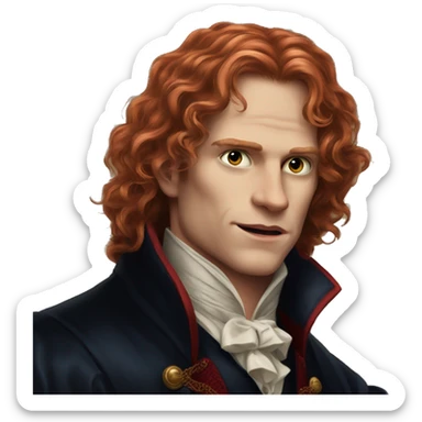 Sam Reid Lestat de Lioncourt vampire red hair  sticker