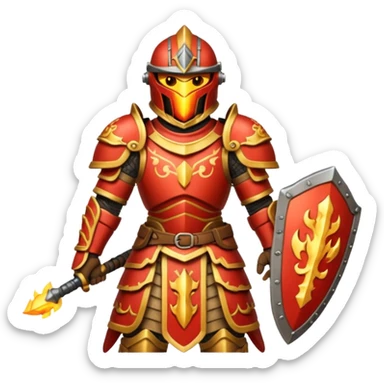 fire armored warrior sticker