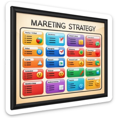 strategy marketing bord sticker