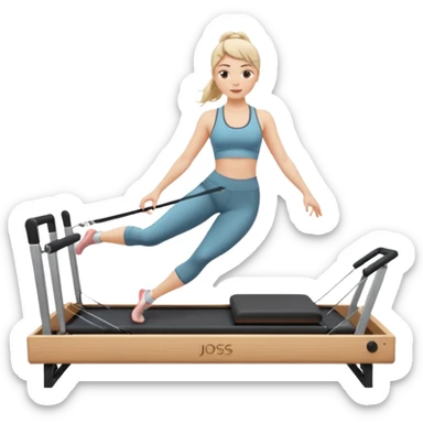 a girl on the reform is doing Pilates sticker