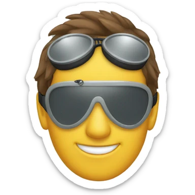 a pair of aviator goggles sticker