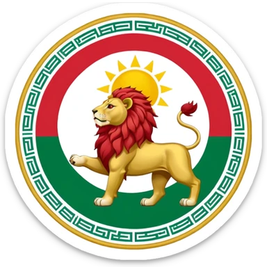 Can you make a flag exactly like this 🇮🇷 but insde it i want a sun and lion sticker