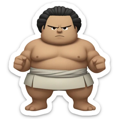 Sumo wrestler sticker