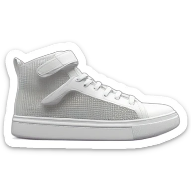 tech-loom bliss mesh pvc sneakers, surrealism, hyper aesthetic, hyper detailed, CGI, professional merchandise sticker