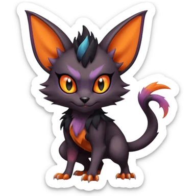Noivern-Noibat-Lykoi-Torracat-fusion sticker