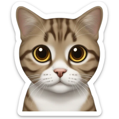 Brown Tabby and White Scottish Fold sticker